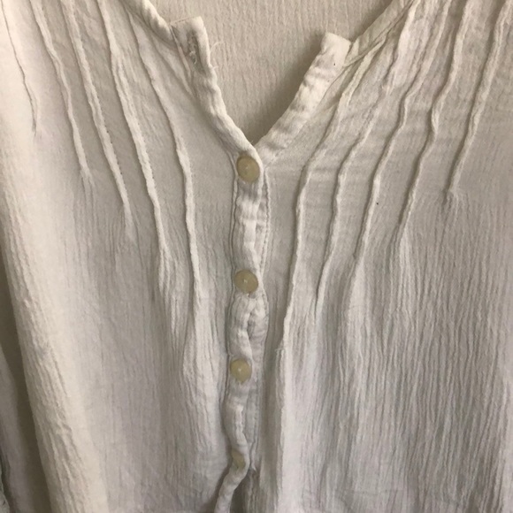 Roxy Button Up Crop Top Medium - Picture 5 of 6